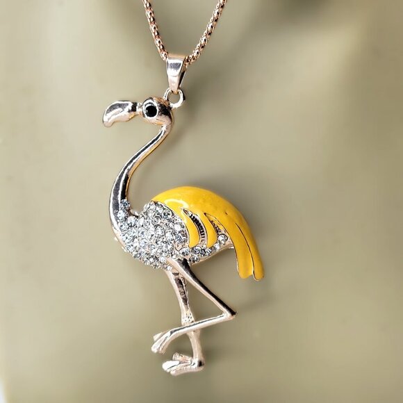 Flamingo Pendant Necklace - Picture 2 of 14